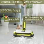 Cordless Electric Spin Mop with LED Headlight