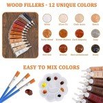 12-Color Wood Repair Kit for Furniture & Floors