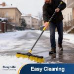 Yocada 24" Heavy-Duty Push Broom with Long Handle