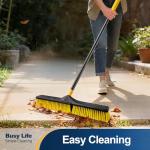 Yocada 24" Heavy-Duty Push Broom with Long Handle