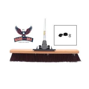 24-Inch Unbreakable Commercial Push Broom with Coarse Bristles