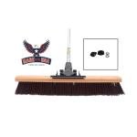 24-Inch Unbreakable Commercial Push Broom with Coarse Bristles