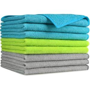 AIDEA Microfiber Cleaning Cloths - Lint-Free 8PK