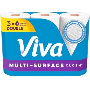 Viva Multi-Surface Paper Towels, 3 Double Rolls