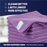 Purple Microfiber Cleaning Cloths - 12 Pack