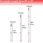 Fazlynyi 4-Section Spin Mop Replacement Handle