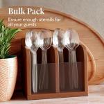 Bulk Pack of Heavy-Duty Clear Plastic Spoons