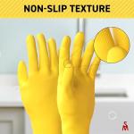 SteadMax Reusable Natural Rubber Cleaning Gloves - 3 Pack