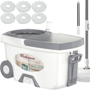 Spin Mop and Bucket Set with 6 Refills