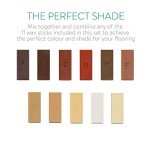 Wood Floor Repair Kit - Wax Sticks & Tool