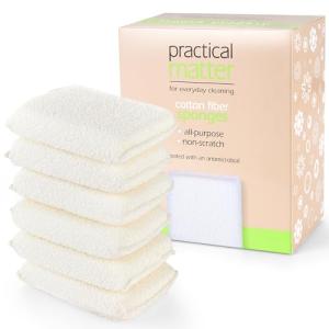 Organic Cotton Kitchen Sponges - 6 Count Pack