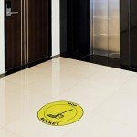 Yellow Anti-Slip Mop Bucket Floor Decals - 17