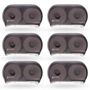 Dual Dispenser Plastic Tissue Holder - Black Pearl