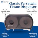 Dual Dispenser Plastic Tissue Holder - Black Pearl