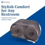 Dual Dispenser Plastic Tissue Holder - Black Pearl