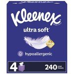 Kleenex Ultra Soft Facial Tissues, 4 Cube Boxes