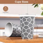 Huifany 12 oz Disposable Paper Coffee Cups - 240 Count