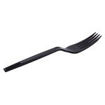 Individually Wrapped Black Plastic Forks - 100 Pack