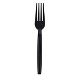 Individually Wrapped Black Plastic Forks - 100 Pack
