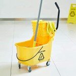 Amazon Basics Commercial Mop Bucket on Wheels, Yellow