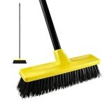 12" Push Broom with Long Handle for All Surfaces