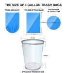 Clear Small Trash Bags - 4 Gallon, 150 Count