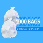 13 Gallon Clear Trash Bags - 1000 Count