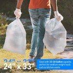 13 Gallon Clear Trash Bags - 1000 Count