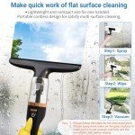 Cordless Electric Window Vacuum Squeegee with 11" Blade