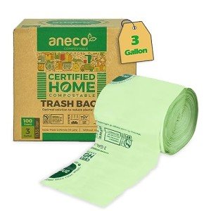 Compostable 3-Gallon Food Waste Bags - 100 Count