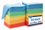 Microfiber Cleaning Cloths, Lint-Free, 50 Pack