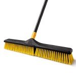 Yocada 24" Heavy-Duty Push Broom with Long Handle