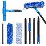 VITEVER 2-in-1 Window Cleaner with Extension Pole
