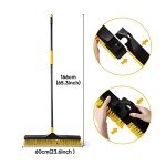 Yocada 24" Heavy-Duty Push Broom with Long Handle