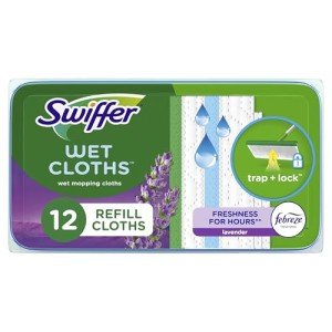 Swiffer Wet Mopping Pad Refills, Lavender Scent, 12 Count