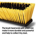 Yocada 24" Heavy-Duty Push Broom with Long Handle