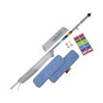 Boardwalk Bucketless Microfiber Mop System Kit - Gray