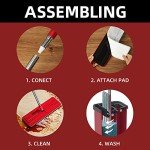 BOSHENG Mop and Bucket Set with Microfiber Mops