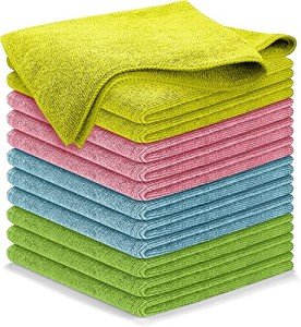 High-Performance Microfiber Cleaning Cloths - 12 Pack
