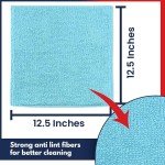 High-Performance Microfiber Cleaning Cloths - 12 Pack