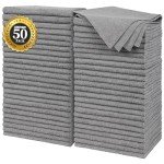 FIXSMITH 50-Pack Grey Microfiber Cleaning Cloths
