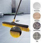 Yocada 24" Heavy-Duty Push Broom with Long Handle