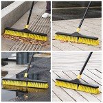 Yocada 24" Heavy-Duty Push Broom with Long Handle