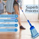 2-Pack Heavy Duty Microfiber Tube Mop Heads