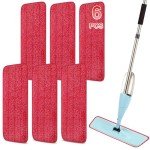 Microfiber Mop Pads for Wet/Dry Mops (6 Pack)