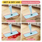 Microfiber Mop Pads for Wet/Dry Mops (6 Pack)