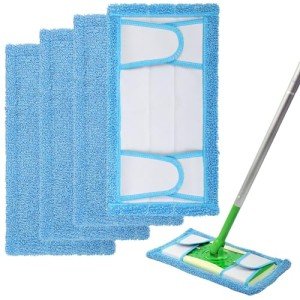 Reusable Microfiber Mop Pads for Swiffer - 4 Pack