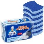 MR.SIGA Non-Scratch Dual-Sided Scrub Sponge Pack