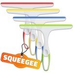 Silicone Shower Glass Squeegee - 4 Pack