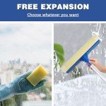 2-in-1 Professional Window Squeegee with Long Handle
